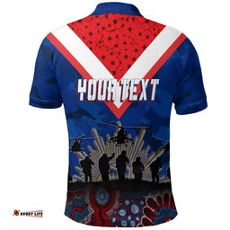 Roosters Rugby Personalised Polo Shirt Anzac Day Camouflage Vibes