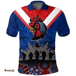 Roosters Rugby Personalised Polo Shirt Anzac Day Camouflage Vibes