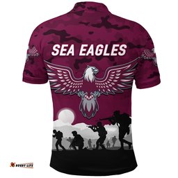 Sea Eagles ANZAC Polo Shirt Simple Style