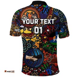 Custom Personalised Australia Naidoc Week 2021 Polo Shirt Indigenous Be Proud, Custom Text And Number