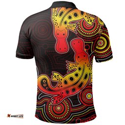 Custom PersonalisedAboriginal Platypus Polo Shirt Dot Patterns Style No.2
