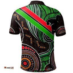 Rabbitohs Rugby Polo Shirt - Custom Rabbitohs Aboriginal Dreaming Patterns Australia Culture Polo Shirt RLT13