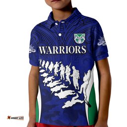 Warriors Anzac 2022 Polo Shirt Maori Pattern Always Remember Them