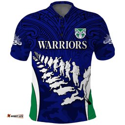 Warriors Anzac 2022 Polo Shirt Maori Pattern Always Remember Them