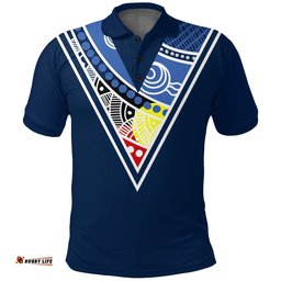 Custom Personalised Cricket Victoria Polo Shirt - Indigenous Dot Painting Art -