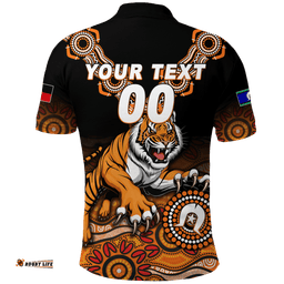 Custom Personalised Tigers Rugby NAIDOC 2022 Aboriginal Polo Shirt -