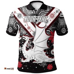 St. George Christmas Polo Shirt - Custom Christmas Indigenous Dragons Polo Shirt RLT13