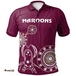 Maroons Rugby Polo Shirt - Custom Indigenous Maroons Polo Shirt RLT13