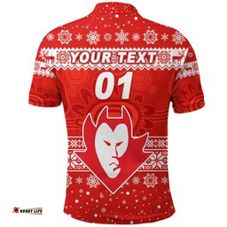 Custom Personalised Federal Football Club Polo Shirt Christmas Simple Style - Red
