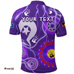 Custom Personalised Melbourne Storm Indigenous Polo Shirt Strait Islanders