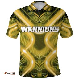 New Zealand Warriors Rugby Polo Shirt Original Style - Gold