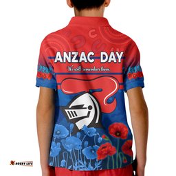 Knights Anzac 2022 Polo Shirt Novocastrians Lest We Forget