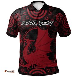St. George Rugby Polo Shirt - Custom Indigenous Dragons Polo Shirt RLT13