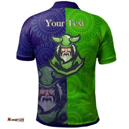 Raiders Polo Shirt - Custom Raiders Rugby Aboriginal Style Polo Shirt RLT13