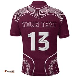 Custom Personalised Sea Eagles Indigenous Polo Shirt Manly Forever - Custom Text and Number