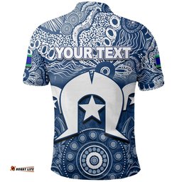 Custom Personalised Cats Australian Football Torres Strait Islanders Mix Aboriginal Polo Shirt