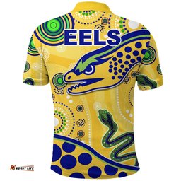 Eels Indigenous Polo Shirt Competitive Version Gold