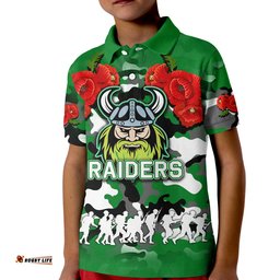 Anzac Day Polo Shirt Raiders Army Style