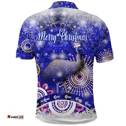 Australia Emu Christmas Polo Shirt Original Style - Blue
