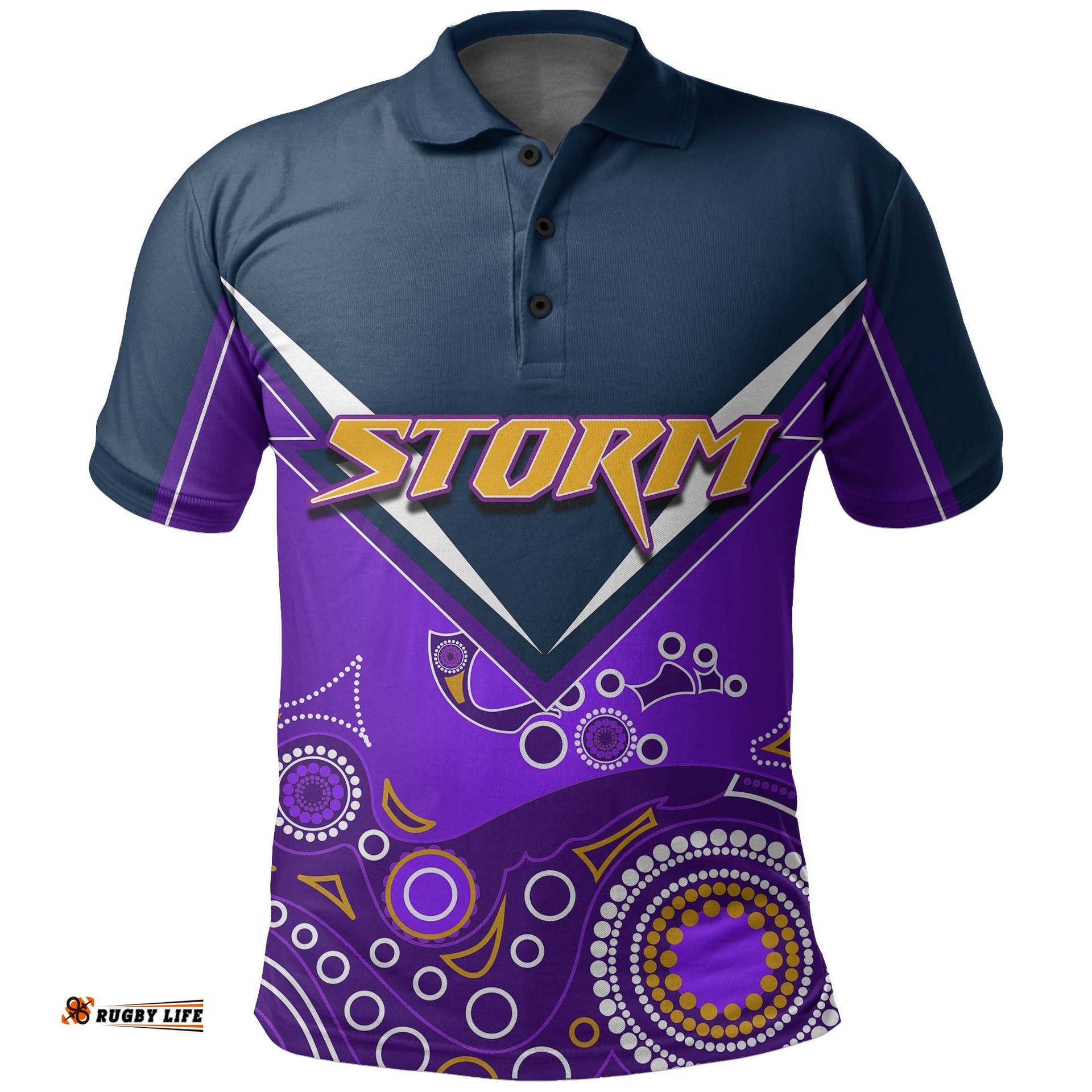 Melbourne Storm Polo Shirt Aboriginal