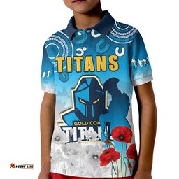 Titans Anzac 2022 Polo Shirt Gold Coast Aboriginal White Camouflage