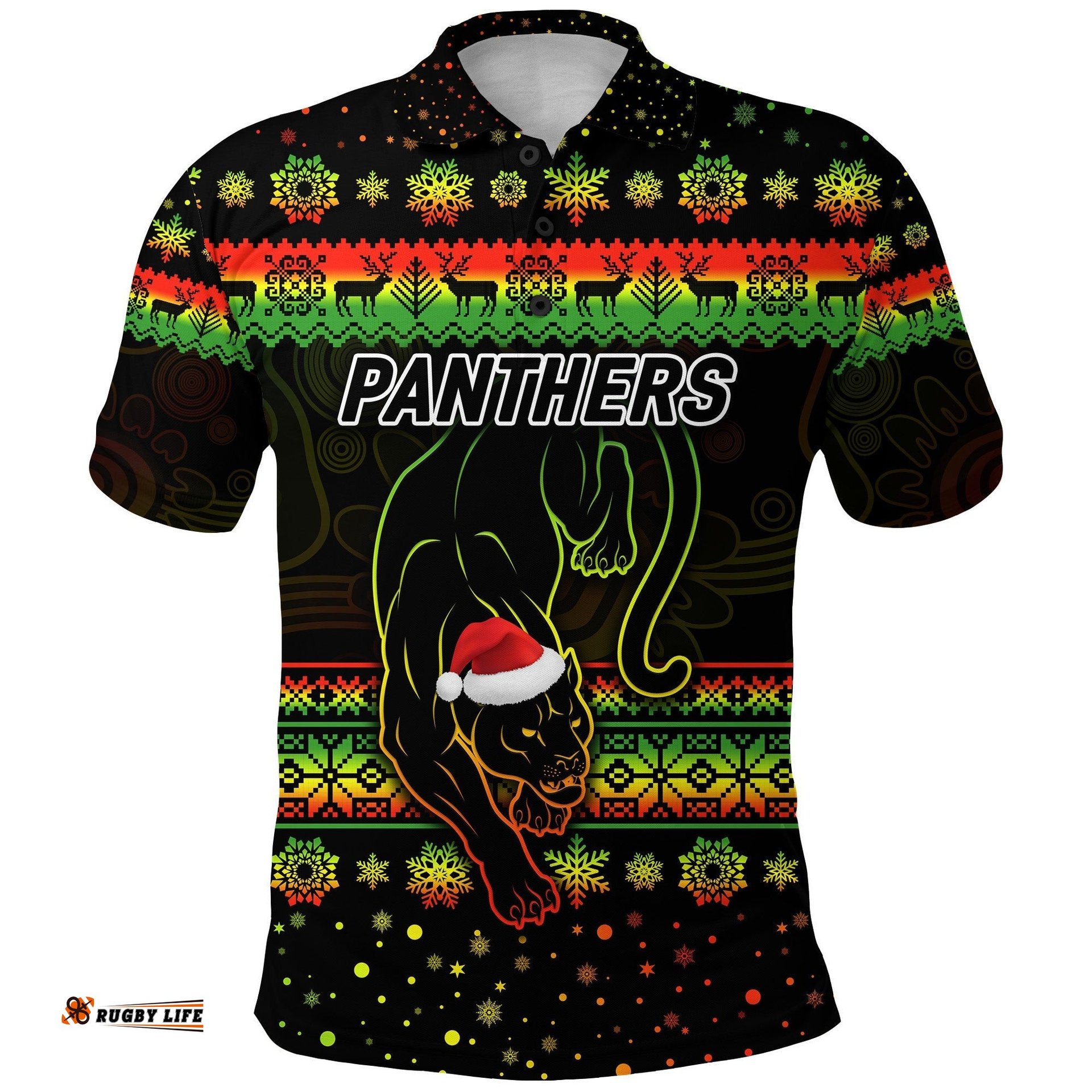 Penrith Panthers Polo Shirt Christmas Simple Style