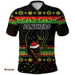 Penrith Panthers Polo Shirt Christmas Simple Style