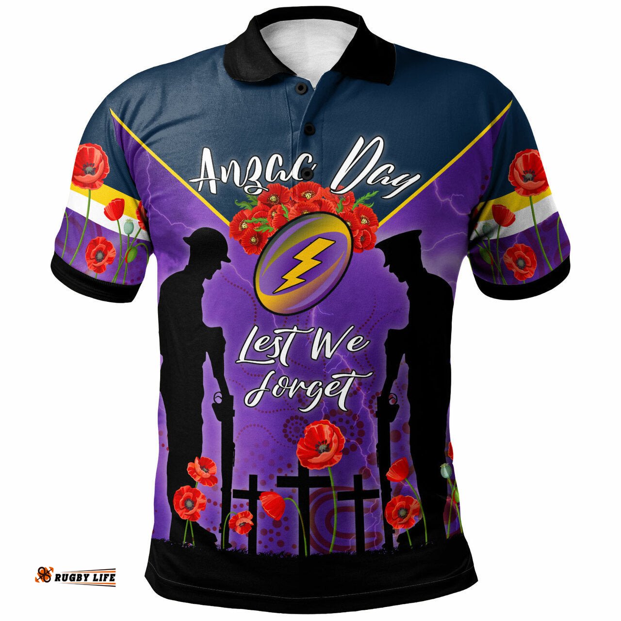Storm Rugby Polo Shirt - Custom Anzac Storms Sport Polo Shirt RLT13