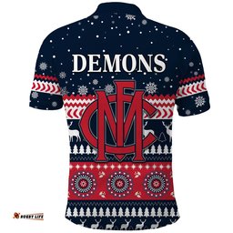 Demons Christmas Polo Shirt Indigenous Melbourne Football
