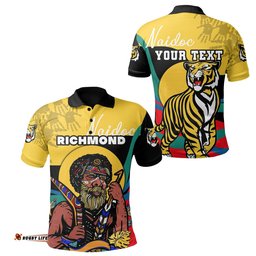 Custom Personalised Richmond Naidoc Week Polo Shirt Tigers Indigenous Special Style