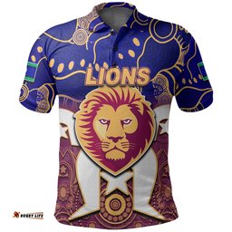 Custom Personalised Lions Australian Football Torres Strait Islanders Mix Aboriginal Polo Shirt