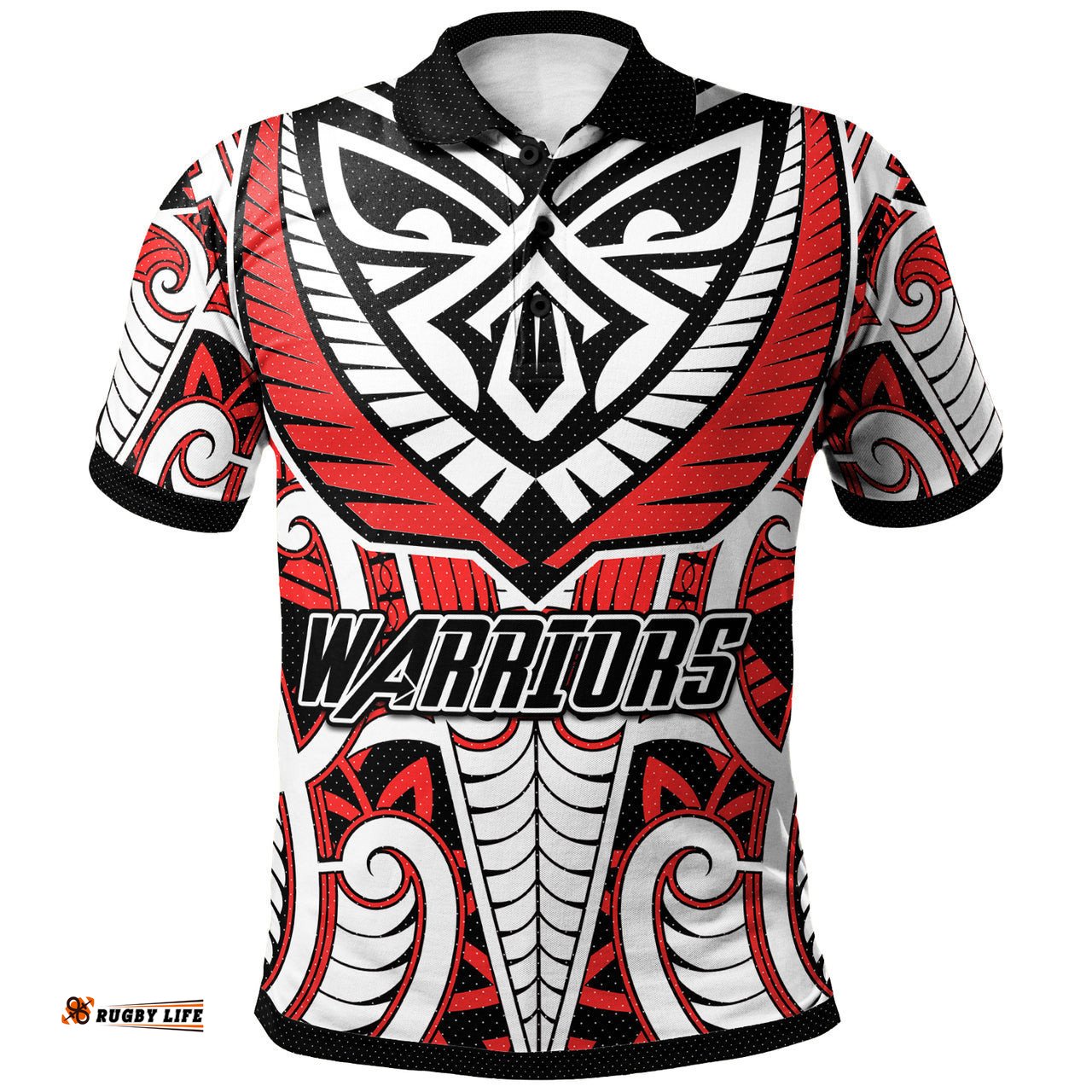 Warriors Polo Shirt - Custom Maori Warriors Polo Shirt RLT13