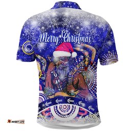 Australian Boomerang Indigenous Vibes Christmas Polo Shirt Original Style - Blue