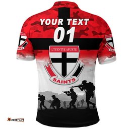 Custom Personalised Ltyentye Apurte ANZAC Polo Shirt Simple Style - Saints