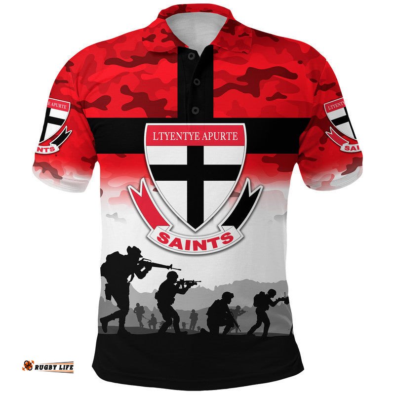 Custom Personalised Ltyentye Apurte ANZAC Polo Shirt Simple Style - Saints