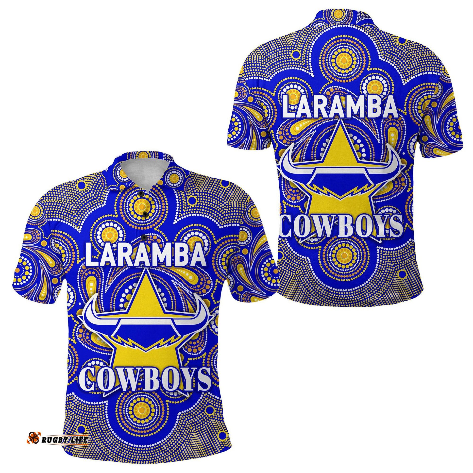 Laramba Cowboys Football Club Polo Shirt Indigenous Vibes