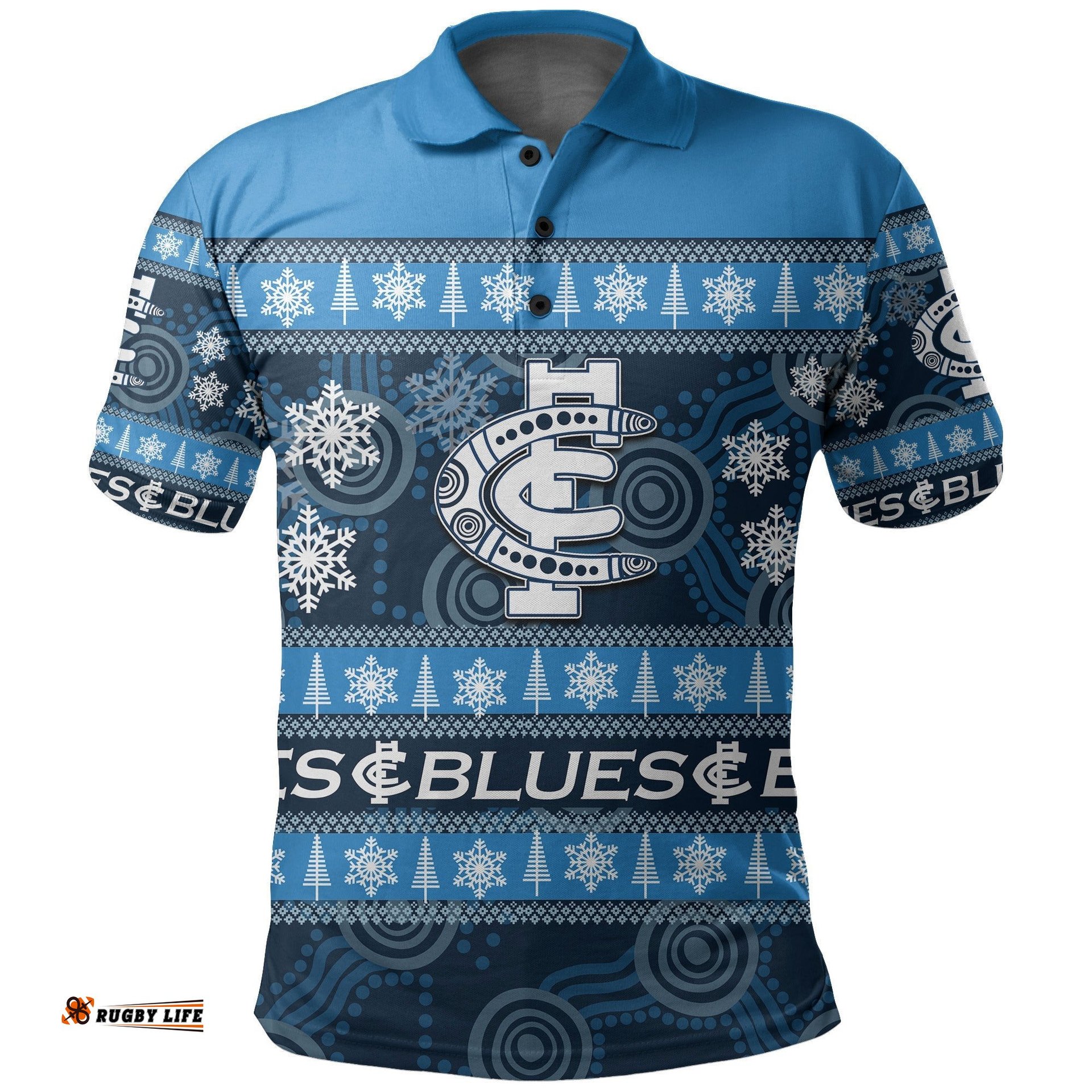 Carlton Blues Polo Shirt Christmas 2021 Style