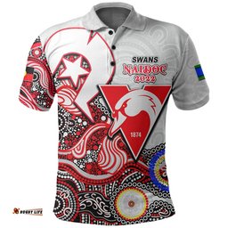 Swans Australian Football Polo Shirt NAIDOC 2022 Patterns