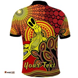 Custom Personalised Aboriginal Platypus Polo Shirt Tree On The Hill Sunshine