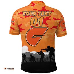 Custom Personalised Greater Western Sydney Giants ANZAC Polo Shirt Simple Style