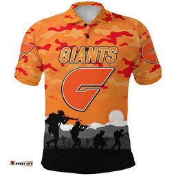 Custom Personalised Greater Western Sydney Giants ANZAC Polo Shirt Simple Style