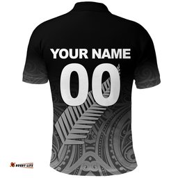 Custom Personalised New Zealand Rugby Polo Shirt - Maori Tribal -