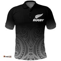 Custom Personalised New Zealand Rugby Polo Shirt - Maori Tribal -