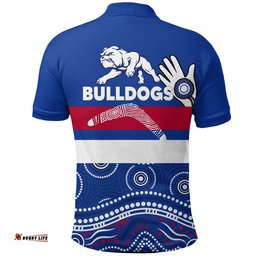 Western Bulldogs Polo Shirt - Aboriginal Dot Painting -