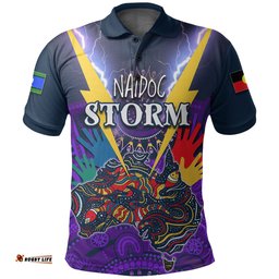 Naidoc Melbourne Storm Polo Shirt Aboriginal