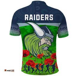 Custom Personalised Raiders Anzac 2022 Polo Shirt The Milk Lest We Forget