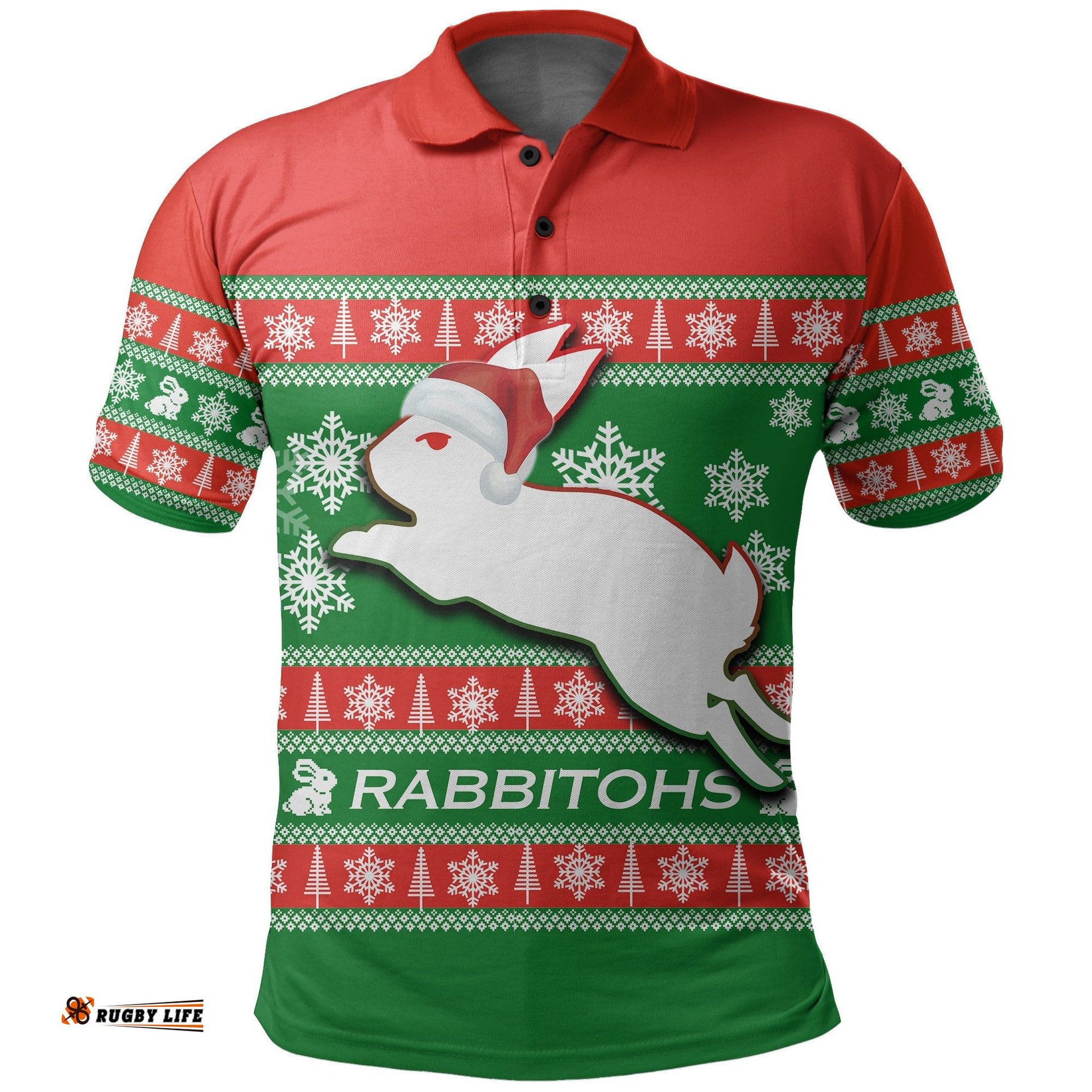 South Sydney Rabbitohs Polo Shirt Christmas 2021 Color 3