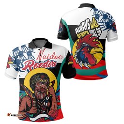 Australia Roosters Naidoc Week Polo Shirt Indigenous Style