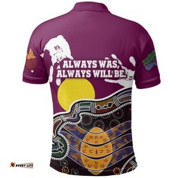 Queensland Naidoc Week Polo Shirt Maroons Aboriginal Style
