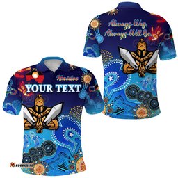 Custom Personalised Gold Coast Titans Polo Shirt Gladiator Naidoc Heal Country! Heal Our Nation